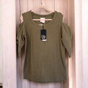 Chaser Open Shoulder Top Green Size Large